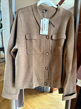 Arach&Cloz Women's Wool Blend  Sweater Cardigan